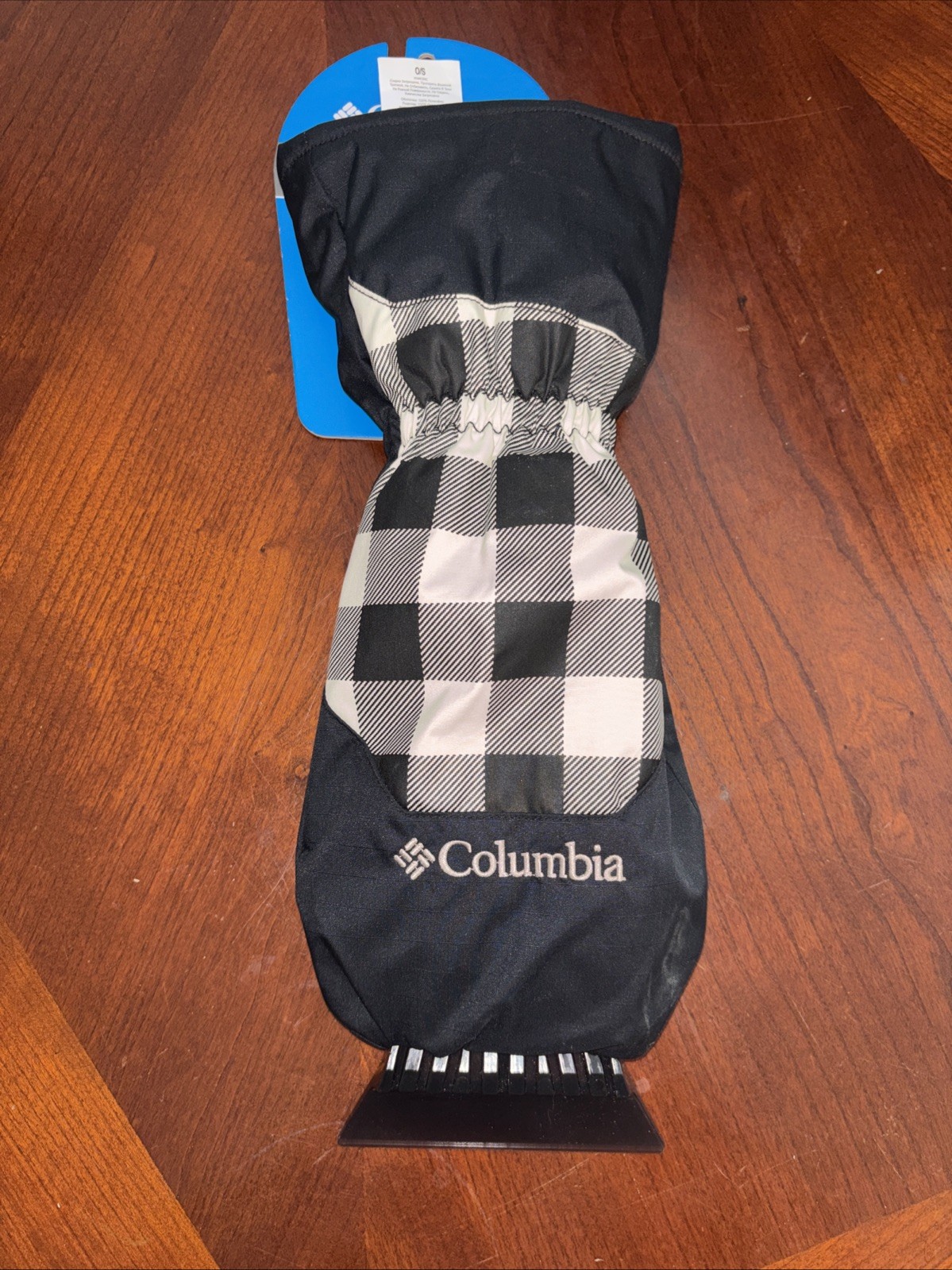 Columbia insulated ice scraper mitt black/white checkered New Winter Snow North