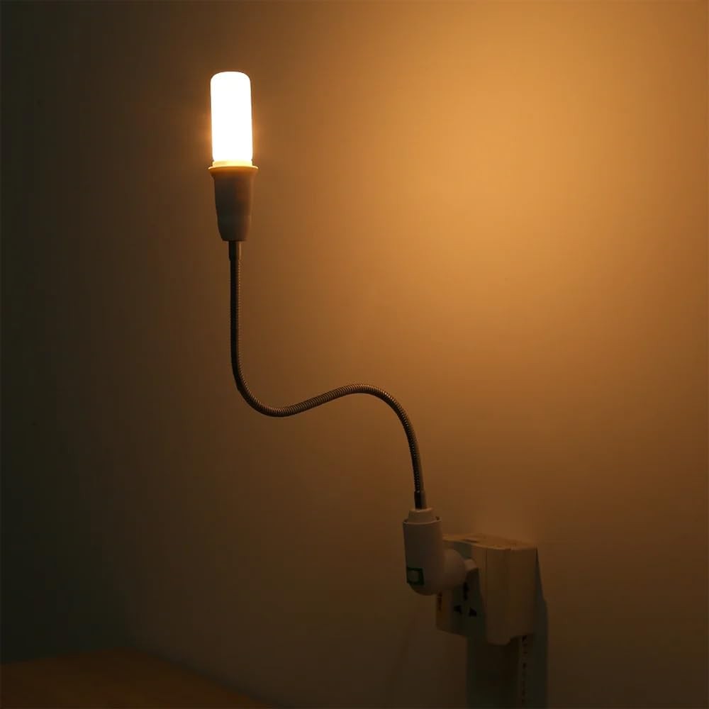 E26/E27 Light Socket Extender Adapter,60cm/24 inch Bulb White