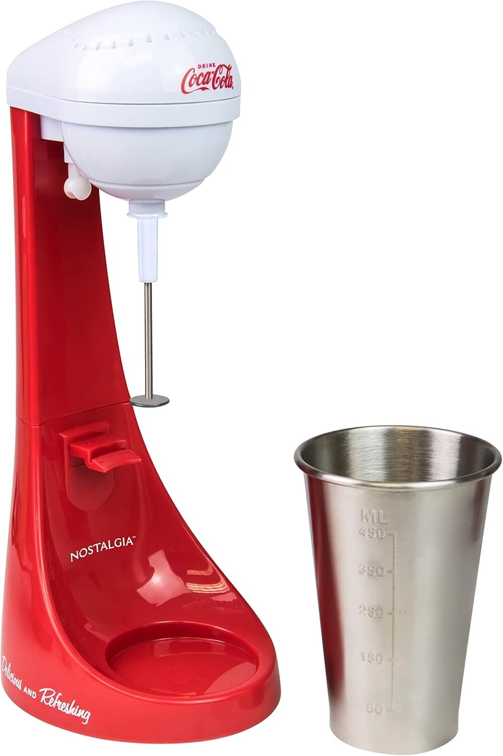 Nostalgia Two Speed Electric Coca Cola Limited Edition Milkshake Maker Red White