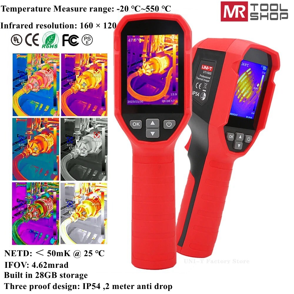 UNI-T UTi160S Infrared Thermal Imaging Camera 550°C USB PC Analyzer 28GB Memory