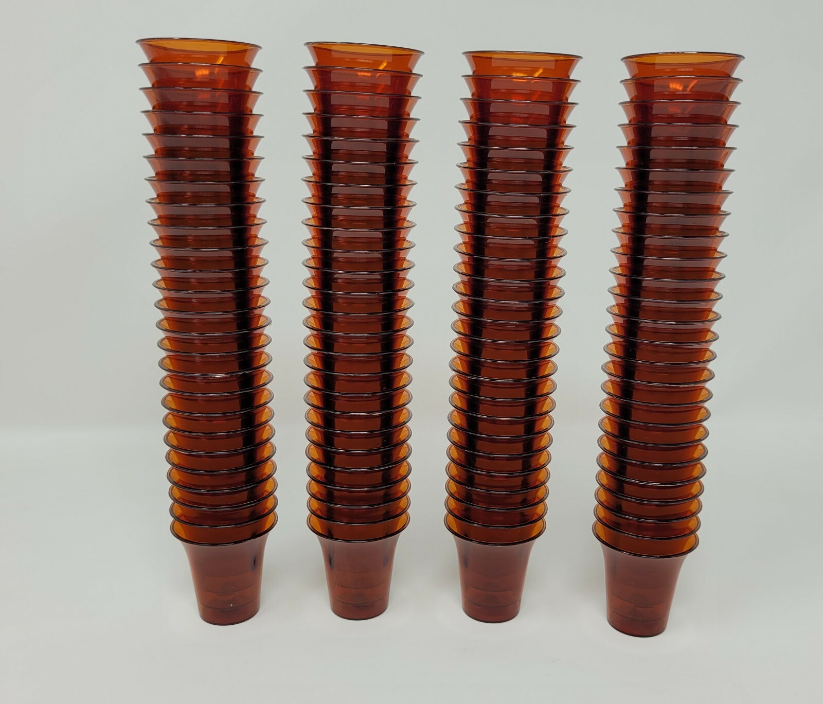 Lot of 100 BROWN Miniature Plastic Communion Cups Crafts Dollhouse Garden Pots