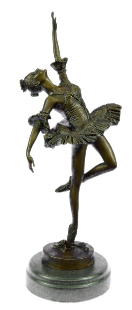 Art Nouveau Original Milo Prima Ballerina Bronze Sculpture Marble Base Statue