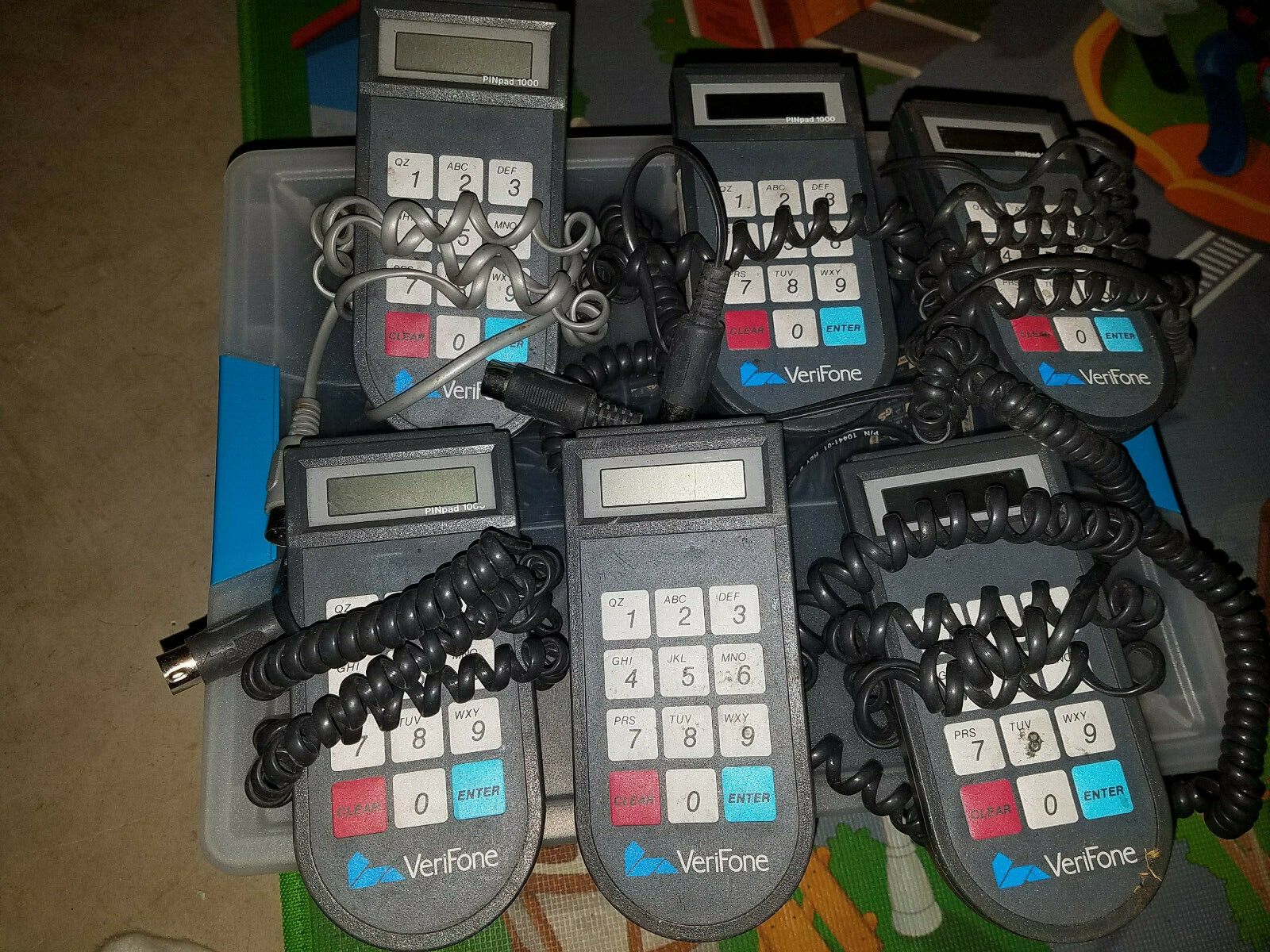 Lot Of 6 VeriFone PINpad 1000 Credit Card Payment Terminal Pin Pads w Cords