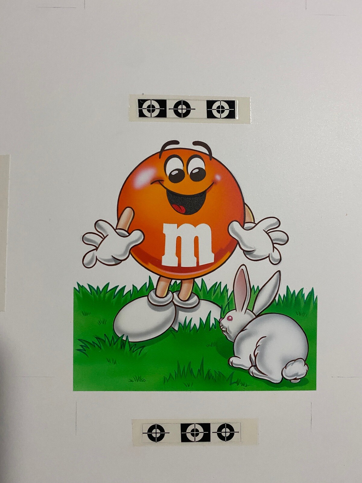 1993 M&Ms ULTRA RARE ONE-OF-A-KIND ORANGE ORIGINAL PACKAGING ARTWORK