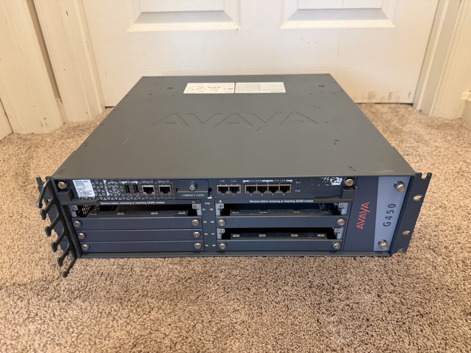 Avaya G450 Media Gateway 700459456 w/ MB450 and (2) PS4504