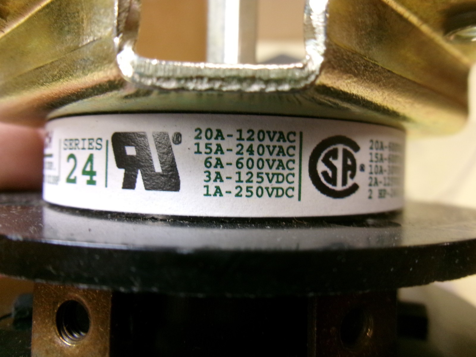 ElectroSwitch 24207PL Rotary Switch 2HP 240/480V