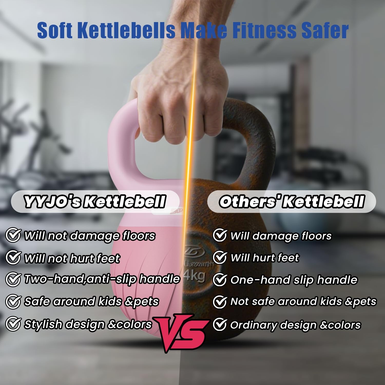 Soft Kettlebell - Kettlebell Sets Iron Sand Filled 10 LBS Weights Strength an...
