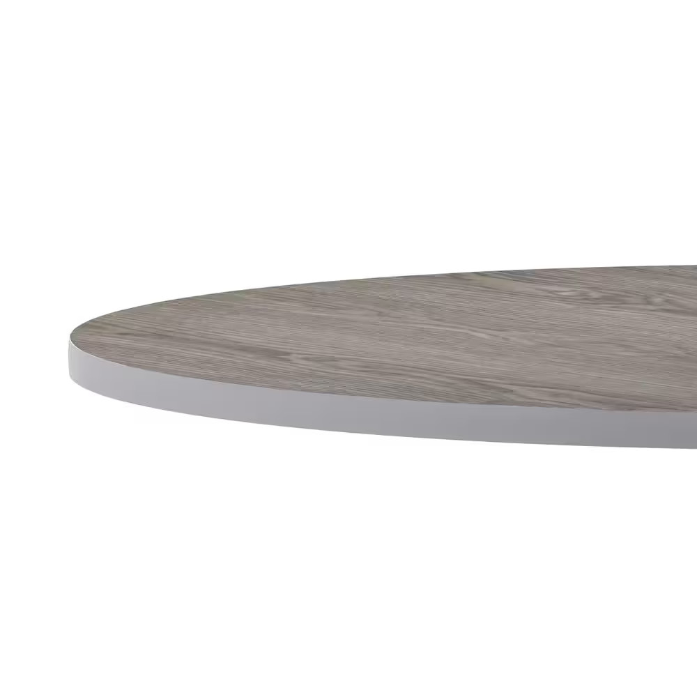 36 In. White/Gray round Table Top Only