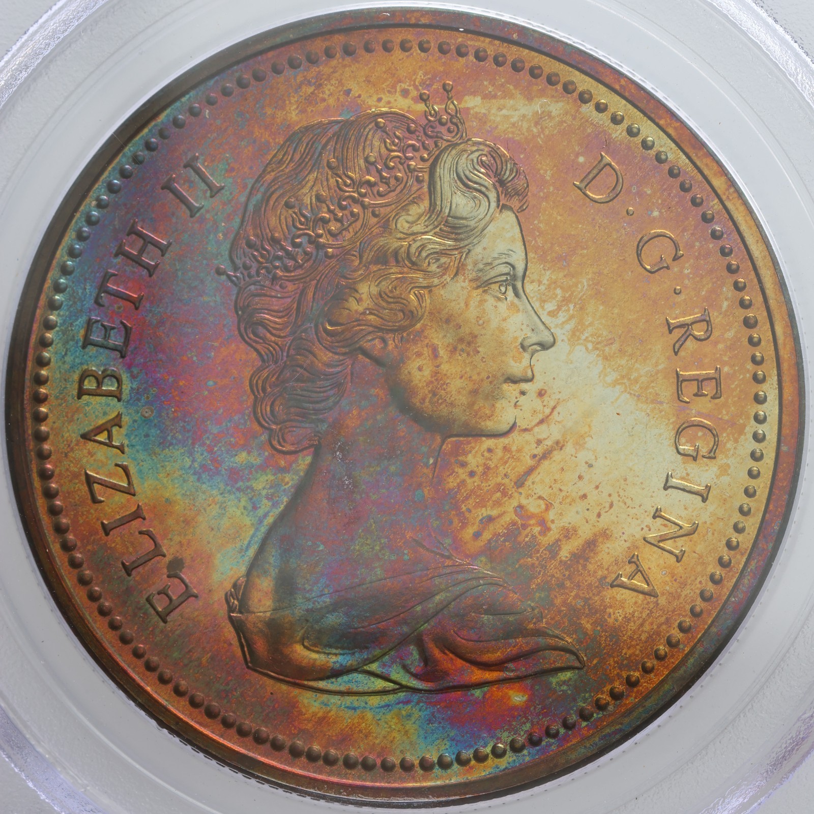 1971 Silver Canada (British Columbia) Dollar PCGS SP67 - Toned