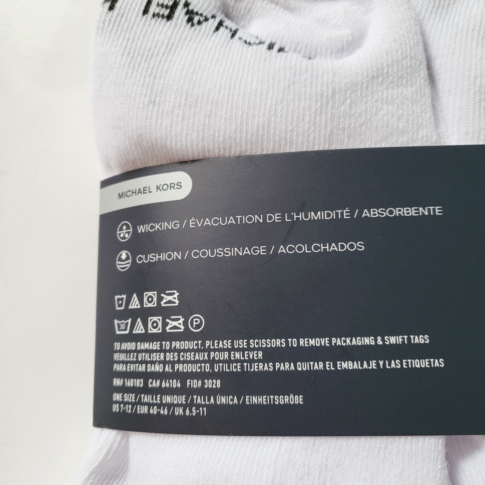 Michael Kors 6-pair classic sport socks 6pk Quarter socks Size L 6-12 Black