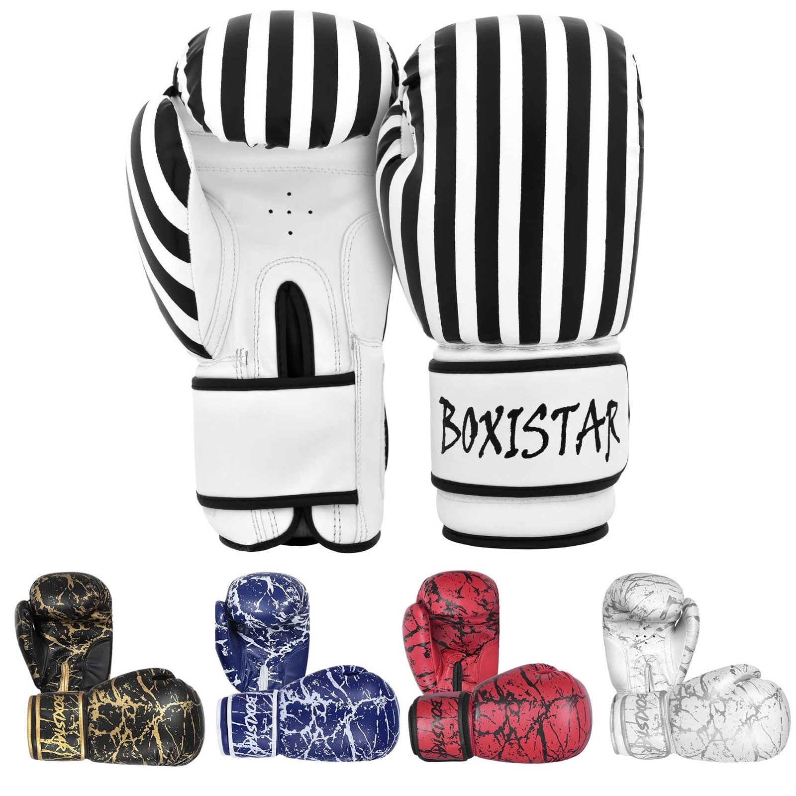 Athllete Youth Boxing Gloves - 12 oz Training & Sparring, 12 oz, Black/White