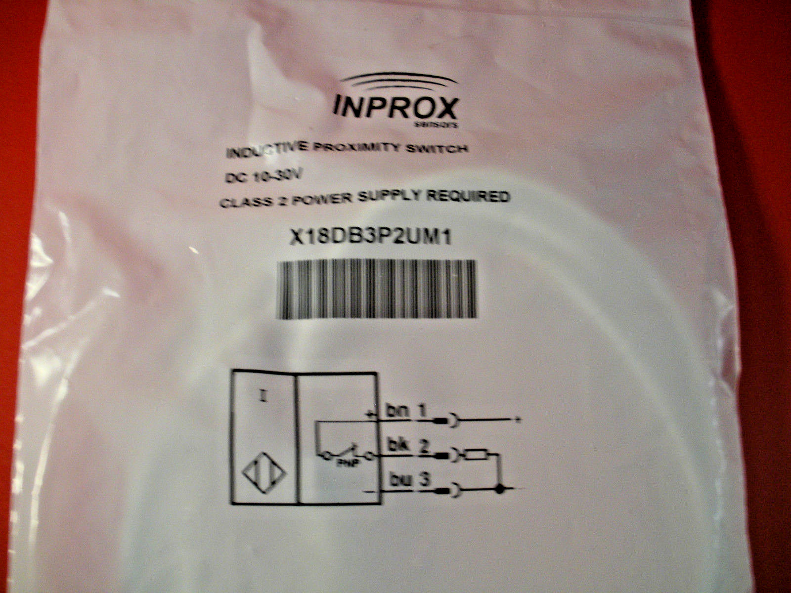 Inprox X18DB3P2UM1 Proximity Sensor Switch Inductive 10-30vdc 3-Wire Nib New