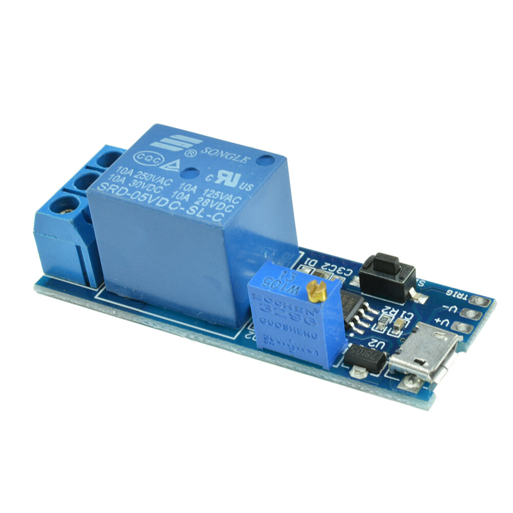 5V-30V Micro USB Power Delay Relay Timer Control Trigger Delay Switch Module