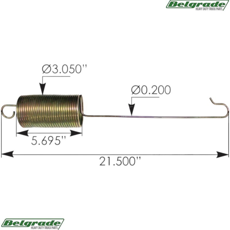 104.3532 Hood Spring IHC 35652266C1 3588532C1 - 92/9400, 92i/9400i