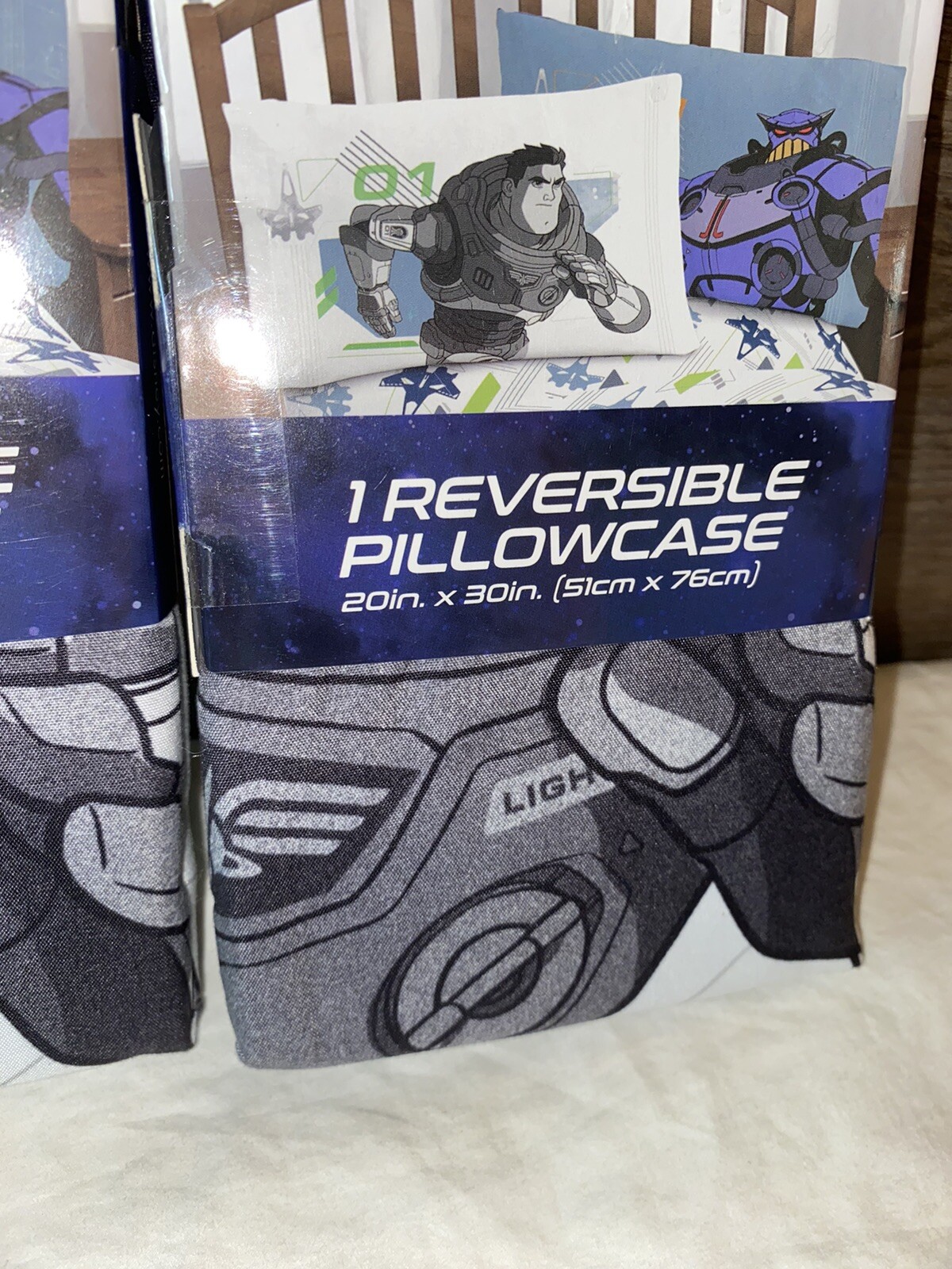 🚀PACK🚀 Disney Pixar Lightyear Reversible Pillowcase, 20” x 30”