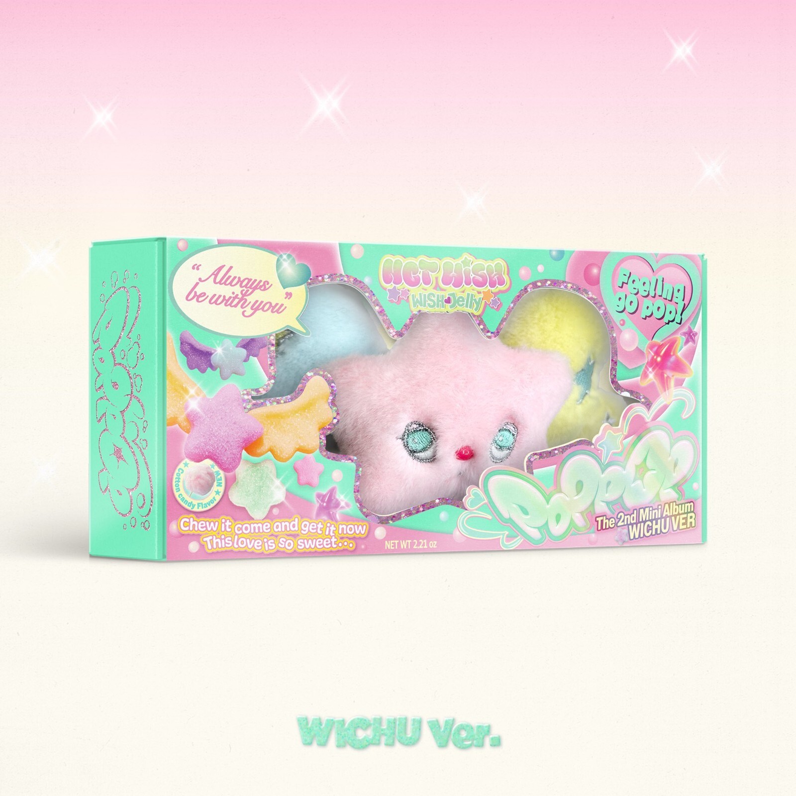 NCT WISH 2nd Mini Album poppop WICHU Ver. NFC+Mini P.Book+P.Card+Sticker+Keyring