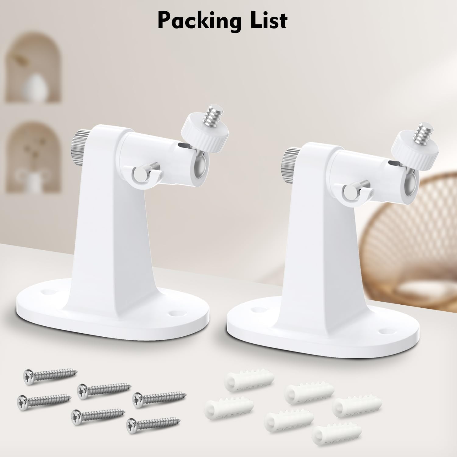 Water-Resistant Wall Mount for Arlo Cameras - 360° Adjustable, Easy Installation