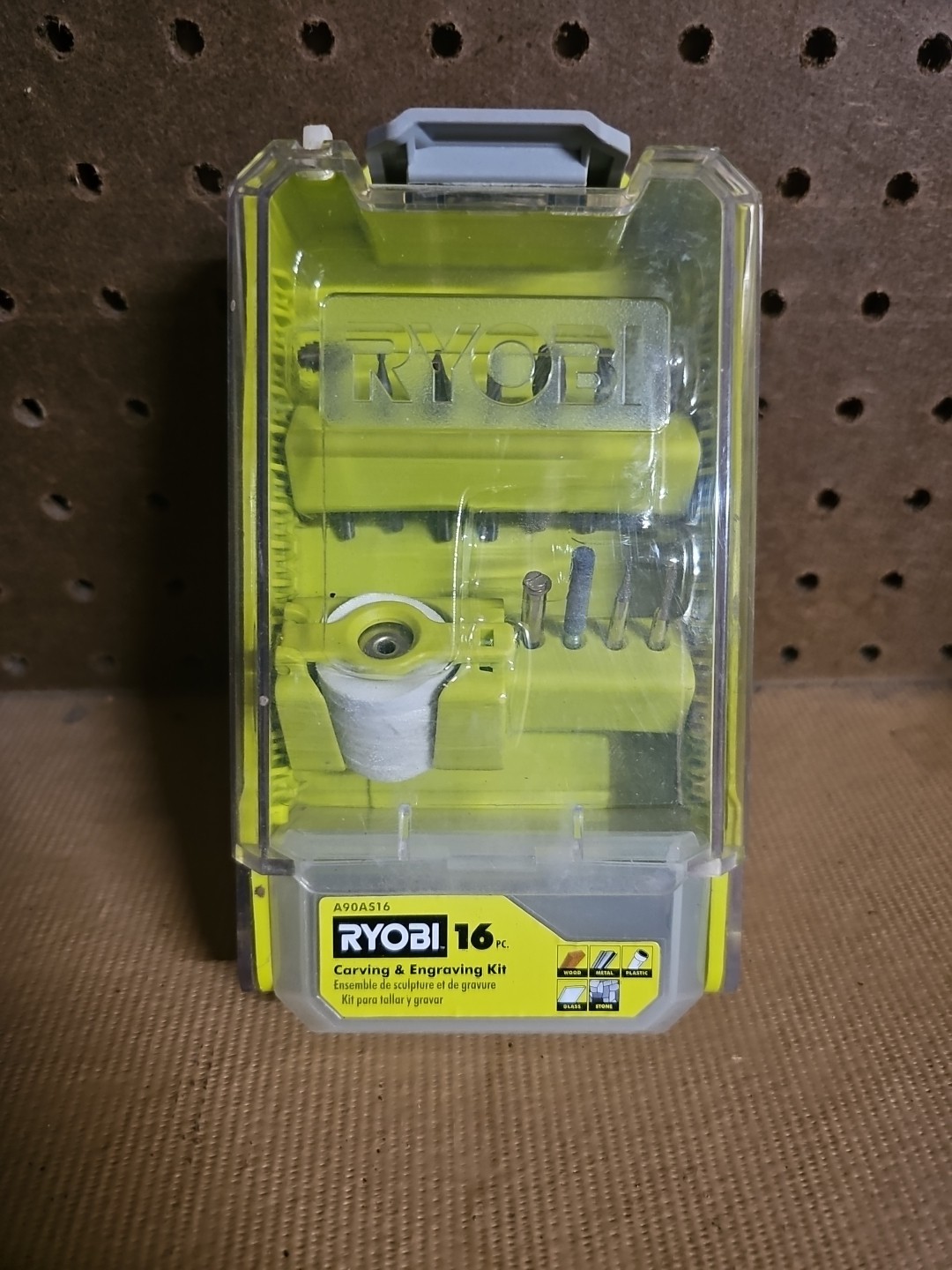 Ryobi A90AS16 Rotary Tool 16-Piece Carving and Engraving Kit