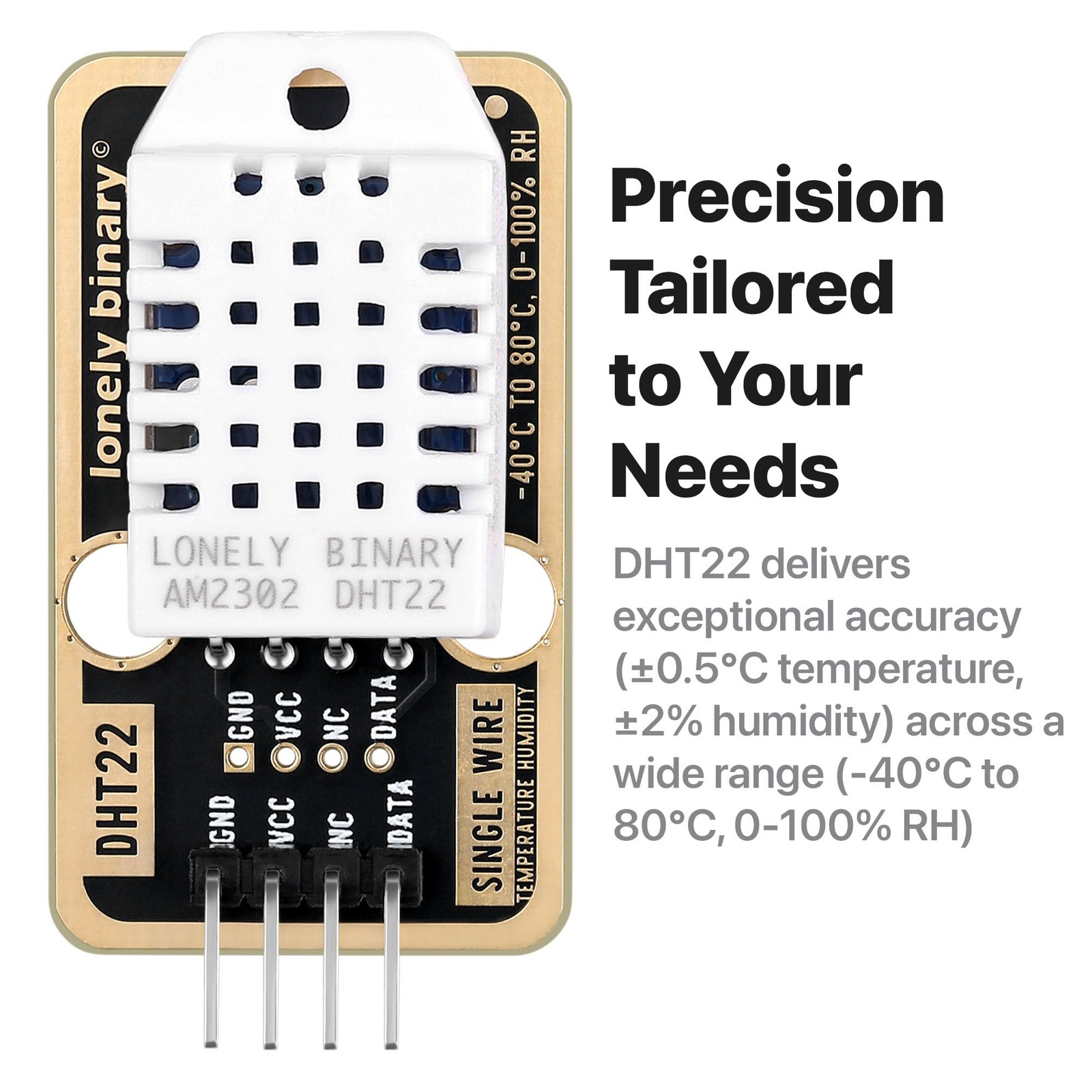 6 PCS DHT22 DHT11 Gold Edition Digital Temperature Humidity Sensor ESP32