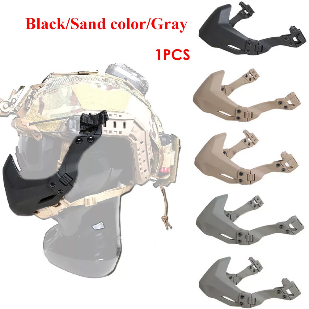 Universal Tactical Foldable Arm Caiman Bump Mandible Guard Helmet Rail US