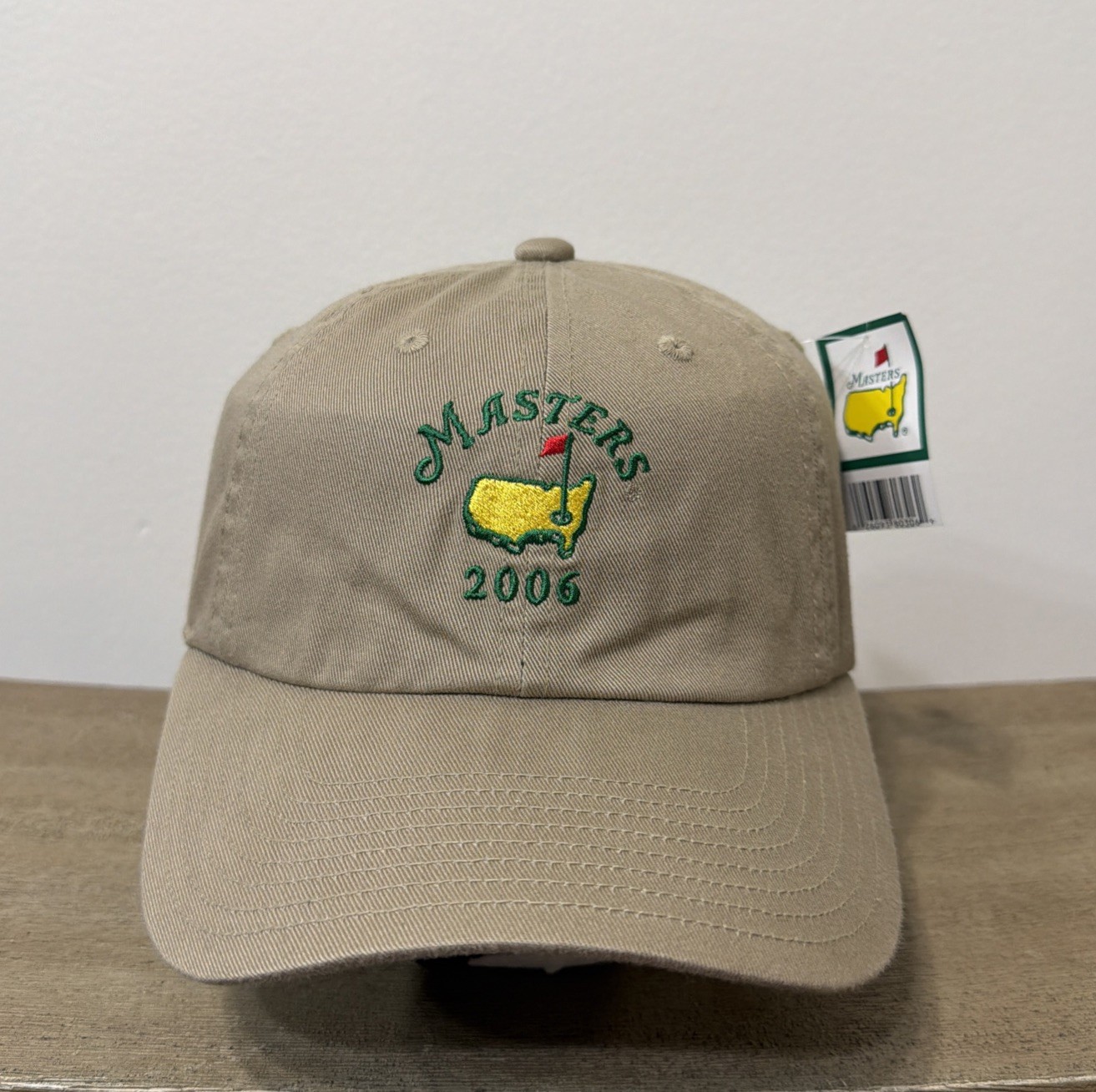Masters 2006 Beige Adjustable Golf Hat Cotton Solid Embroidered Logo Mickelson
