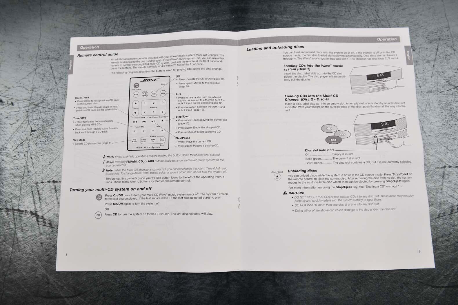 New Bose Wave Music System Multi-CD Changer Owners Guide Instructions Manual
