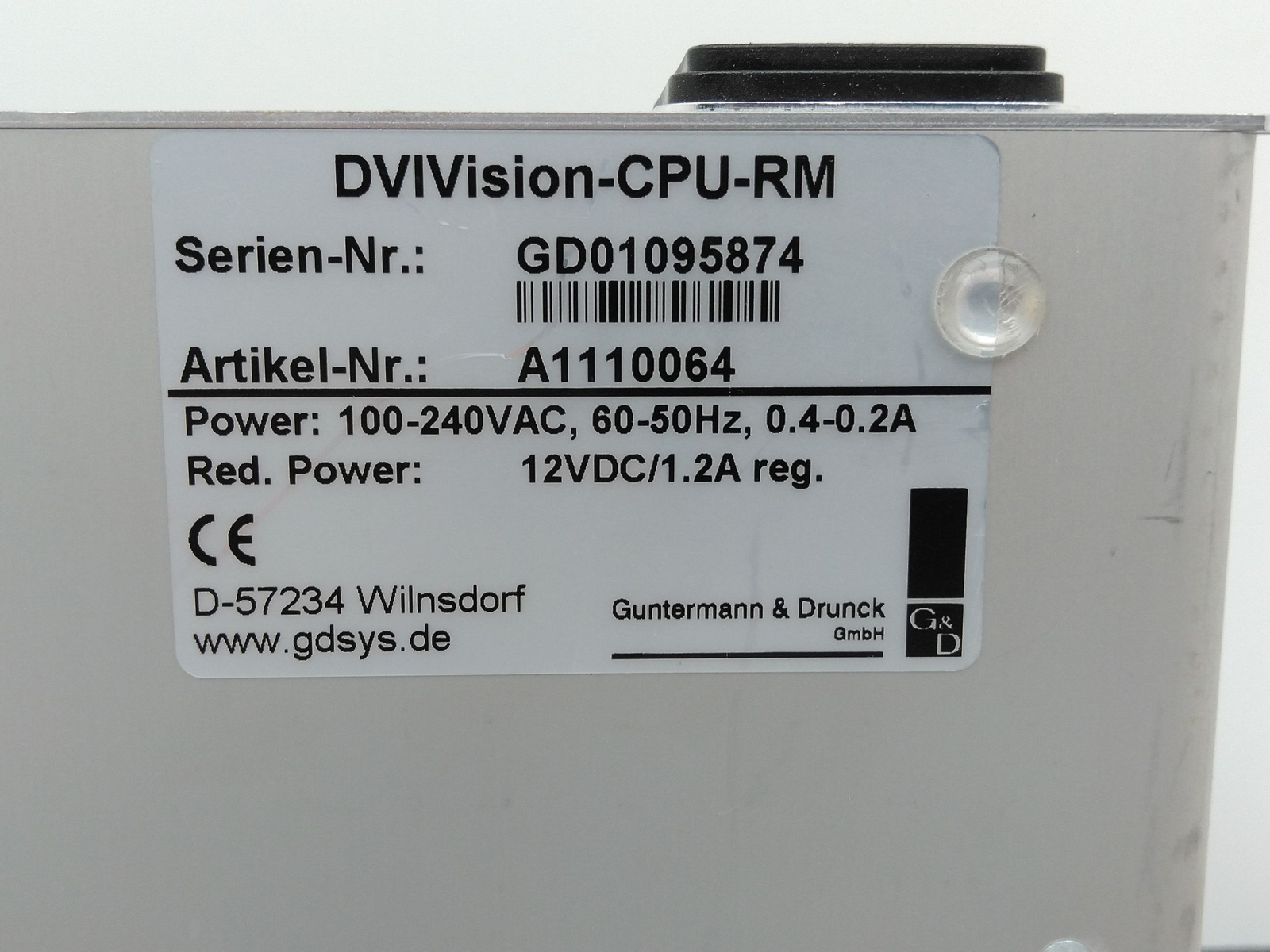 Guntermann and Drunck A1110064 DVIVision-CPU-RM DVI / KVM Extender