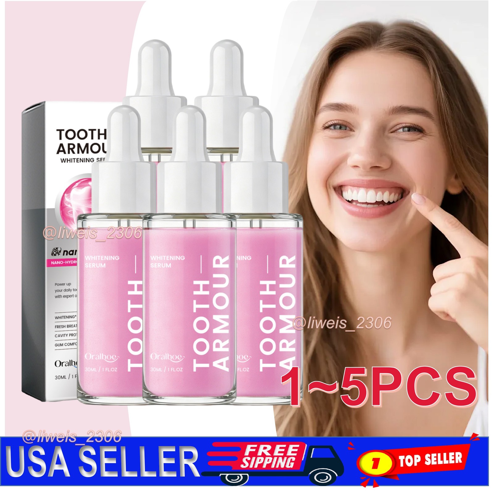 Tooth Armour Fluoride Free Toothpaste Serum, Nano Hydroxyapatite, Appropriate US