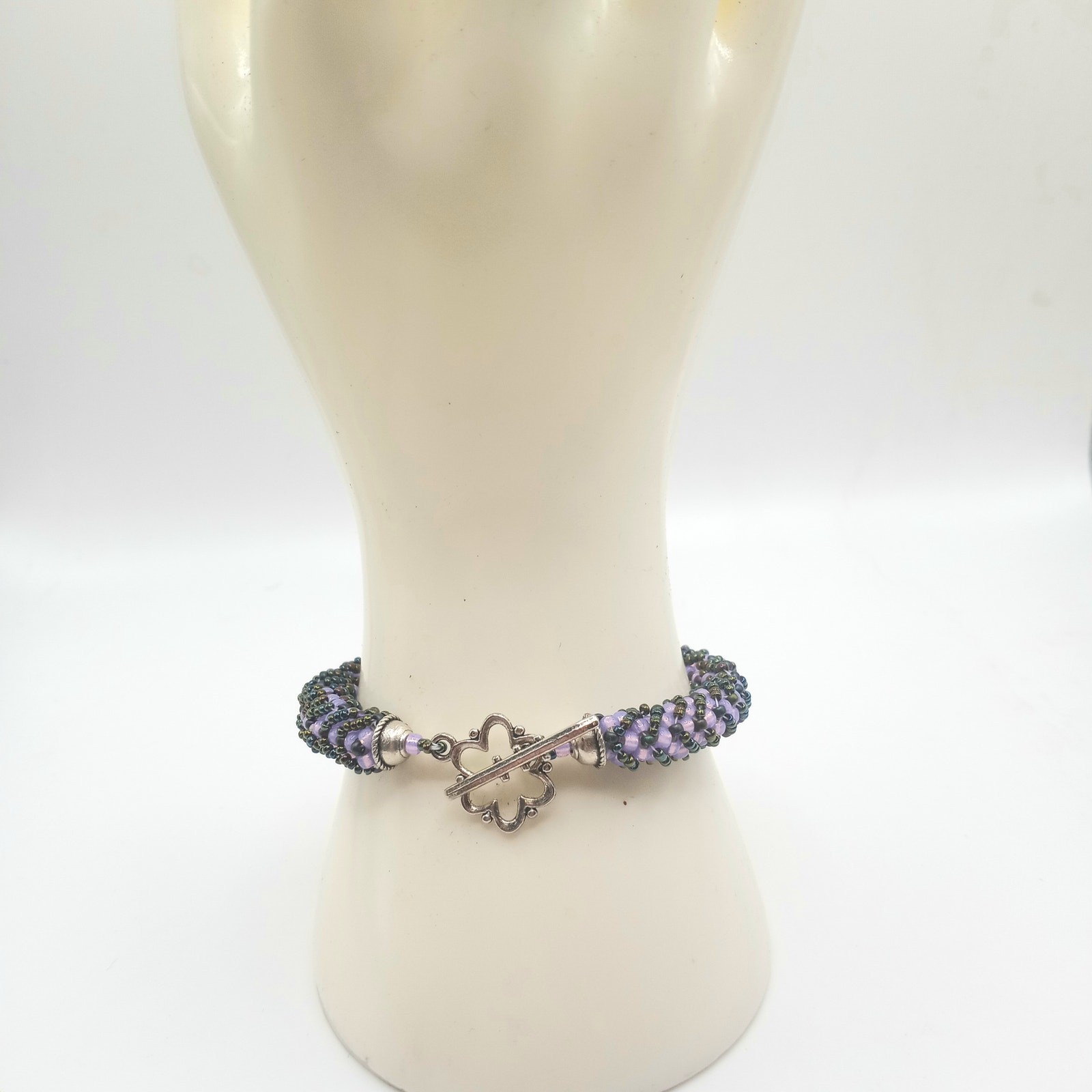 HANDMADE Violet Netted Rope Bracelet 7.5''