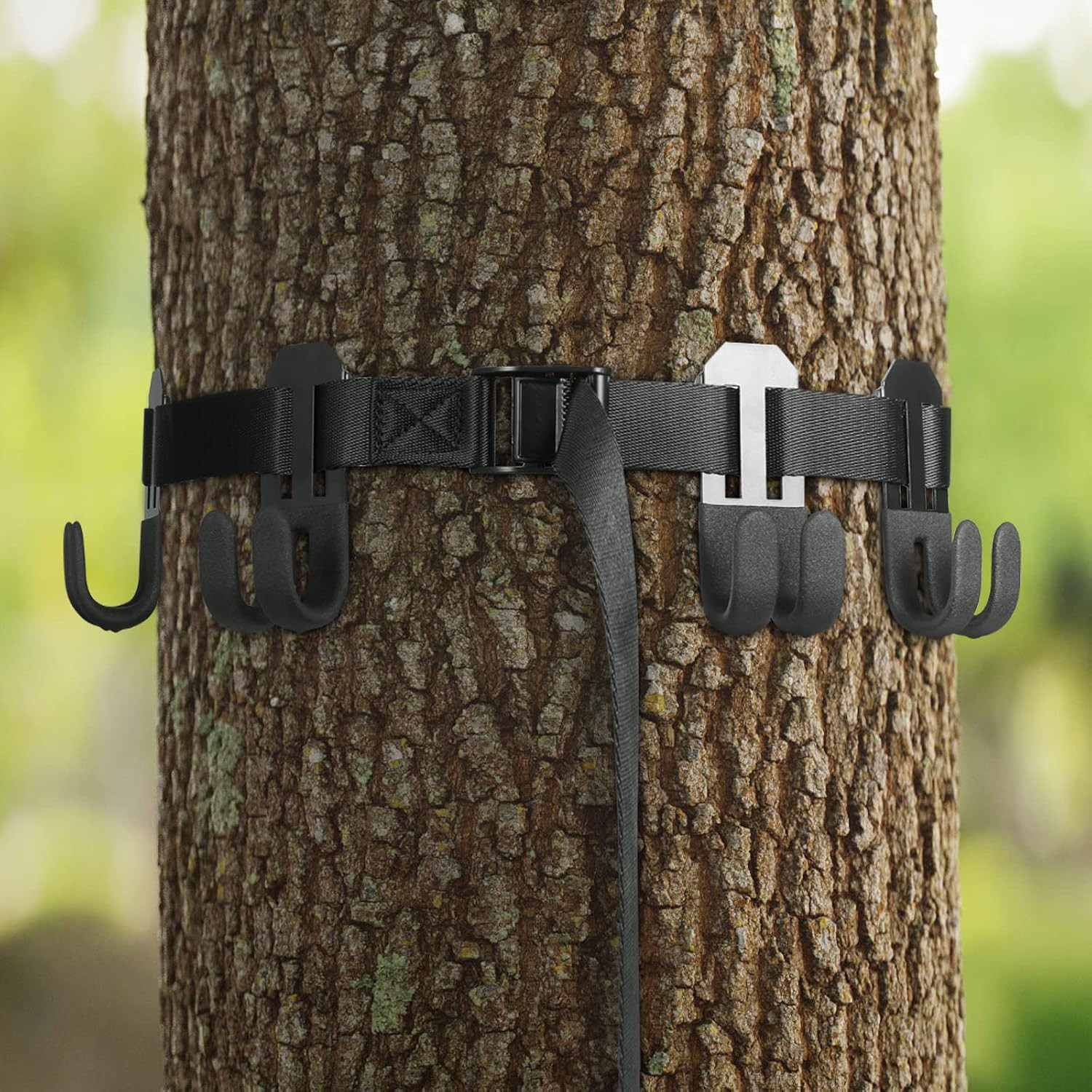 Treestand Strap Gear Hangers: Hunting Gear Multi-Hook Accessory Holder for Bow H