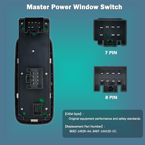 Master Power Window Switch Compatible with 2011 2012 2013 Ford Fiesta, FANLIDE