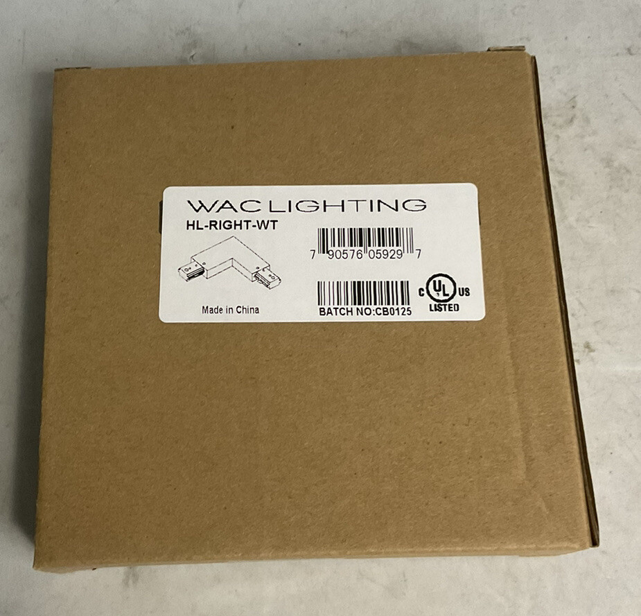 WAC lighting 120 white track connector ceiling light HL-RIGHT-WT