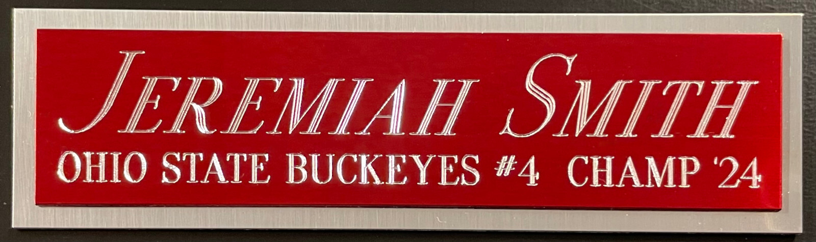JEREMIAH SMITH OSU NAMEPLATE AUTOGRAPHED SIGNED Football-HELMET-JERSEY-PHOTO