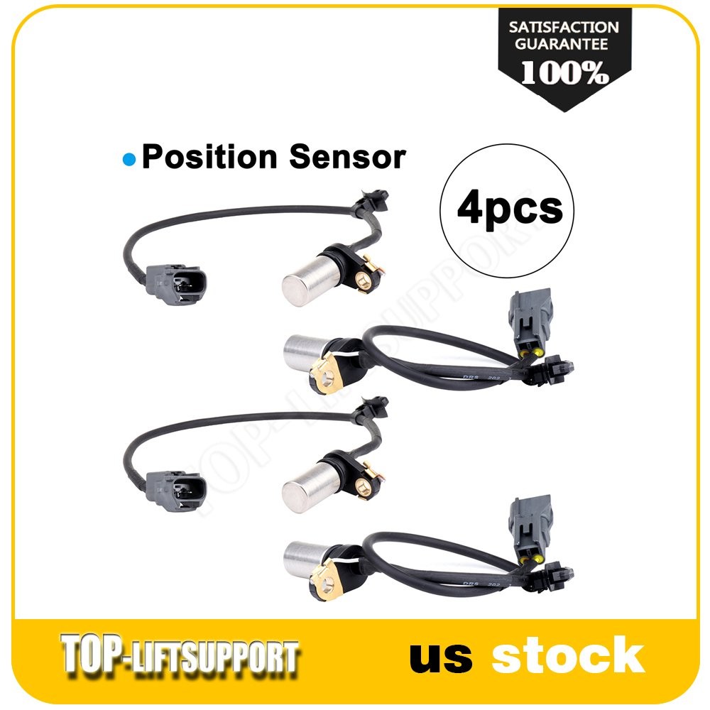 For Toyota Camry 2002-2009 2.4L Crank Crankshaft Position Sensor 4pc PC406 Black