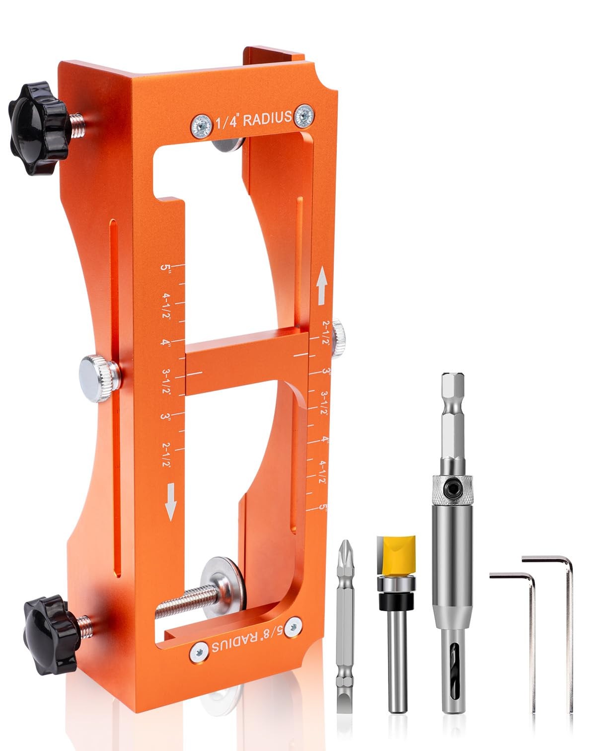 Door Hinge Jig & Installation Tool, Anodized Aluminum Router Template for 3” ...