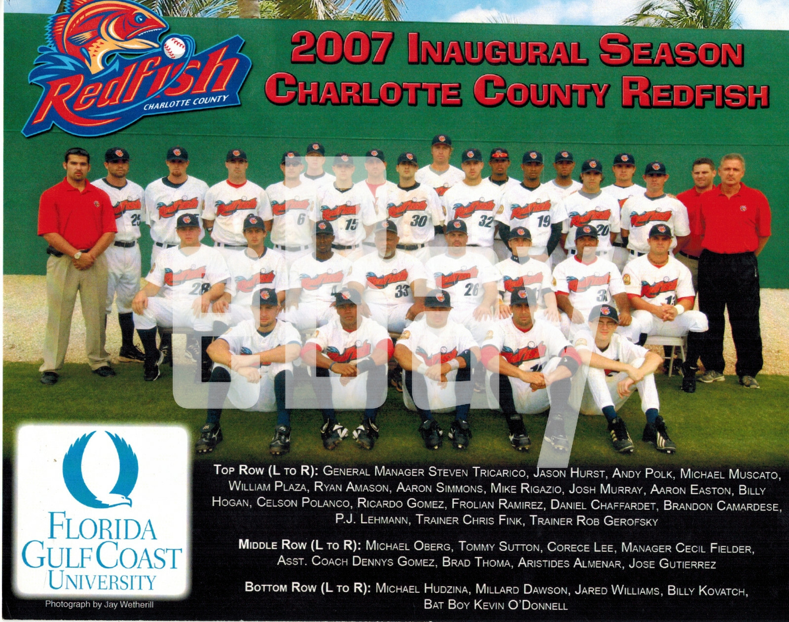 2007 Charlotte County Redfish team photo 10x8