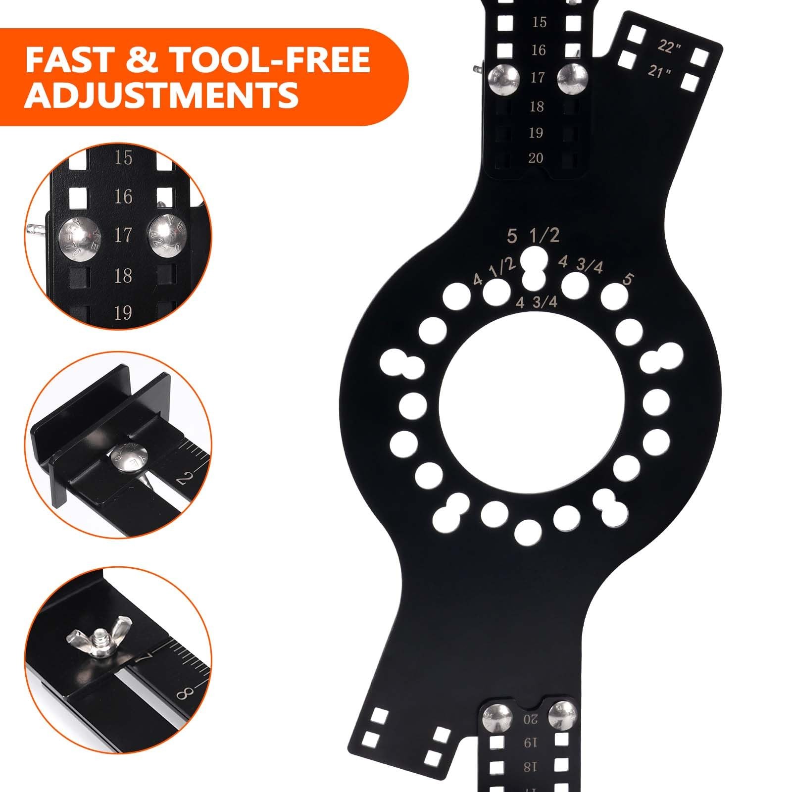 Atesilor Wheel Fitment Tool and Simulator, Offset Measuring Mockup Tool,...
