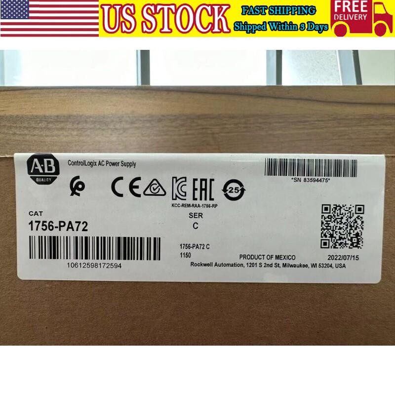 1756-PA72  New Sealed AB ControlLogix AC Power Supply 1756PA72 US Free Tax