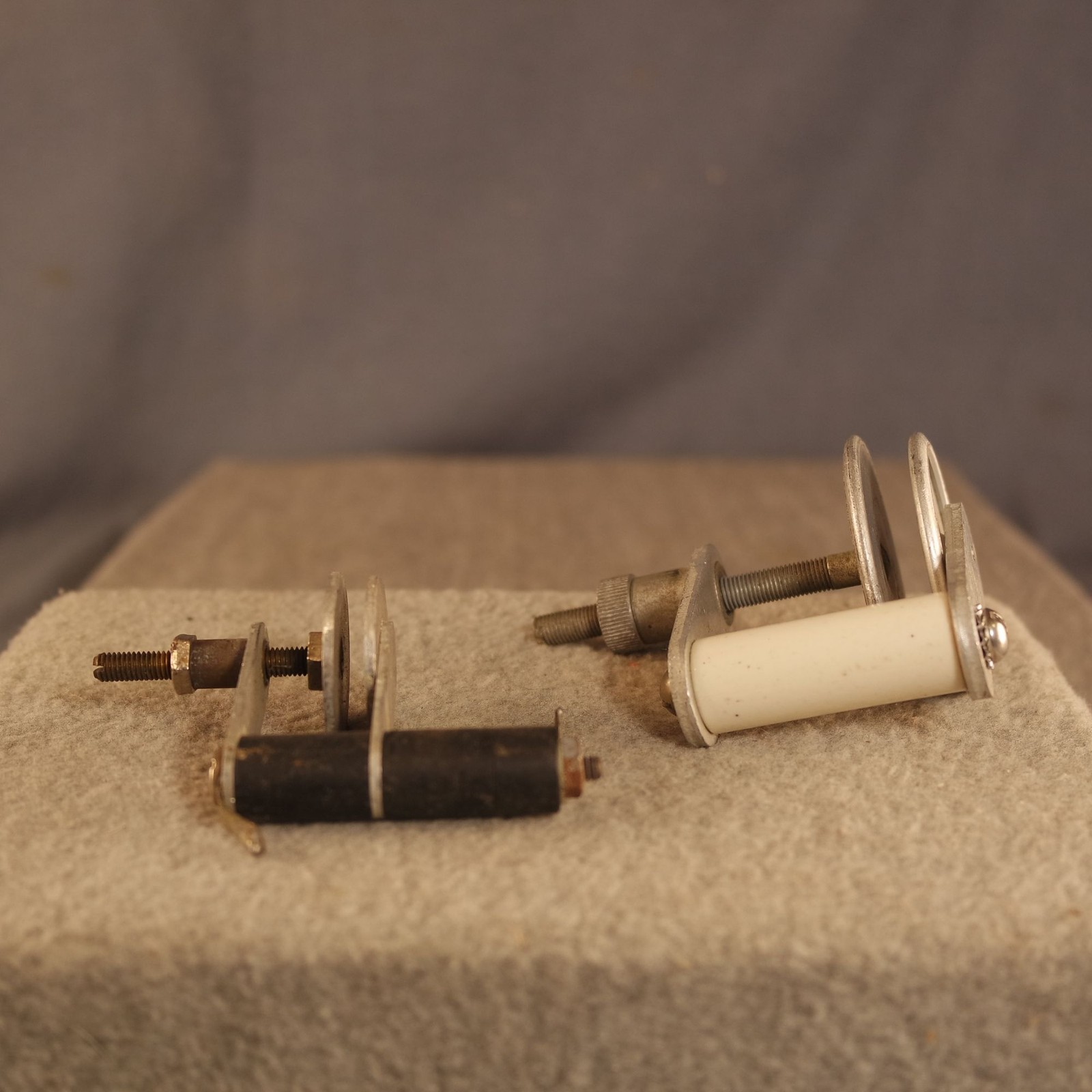 Two HF Transmitter Adjustable Disk Style Neutralizing Capacitors 1-1/8" & 1-3/4"