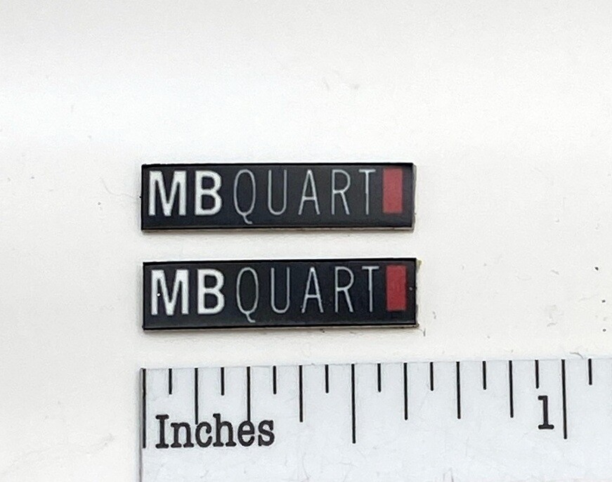 MB Quart MINIATURE Speaker Badges Grill Logo Emblem Custom Made Aluminum Pair