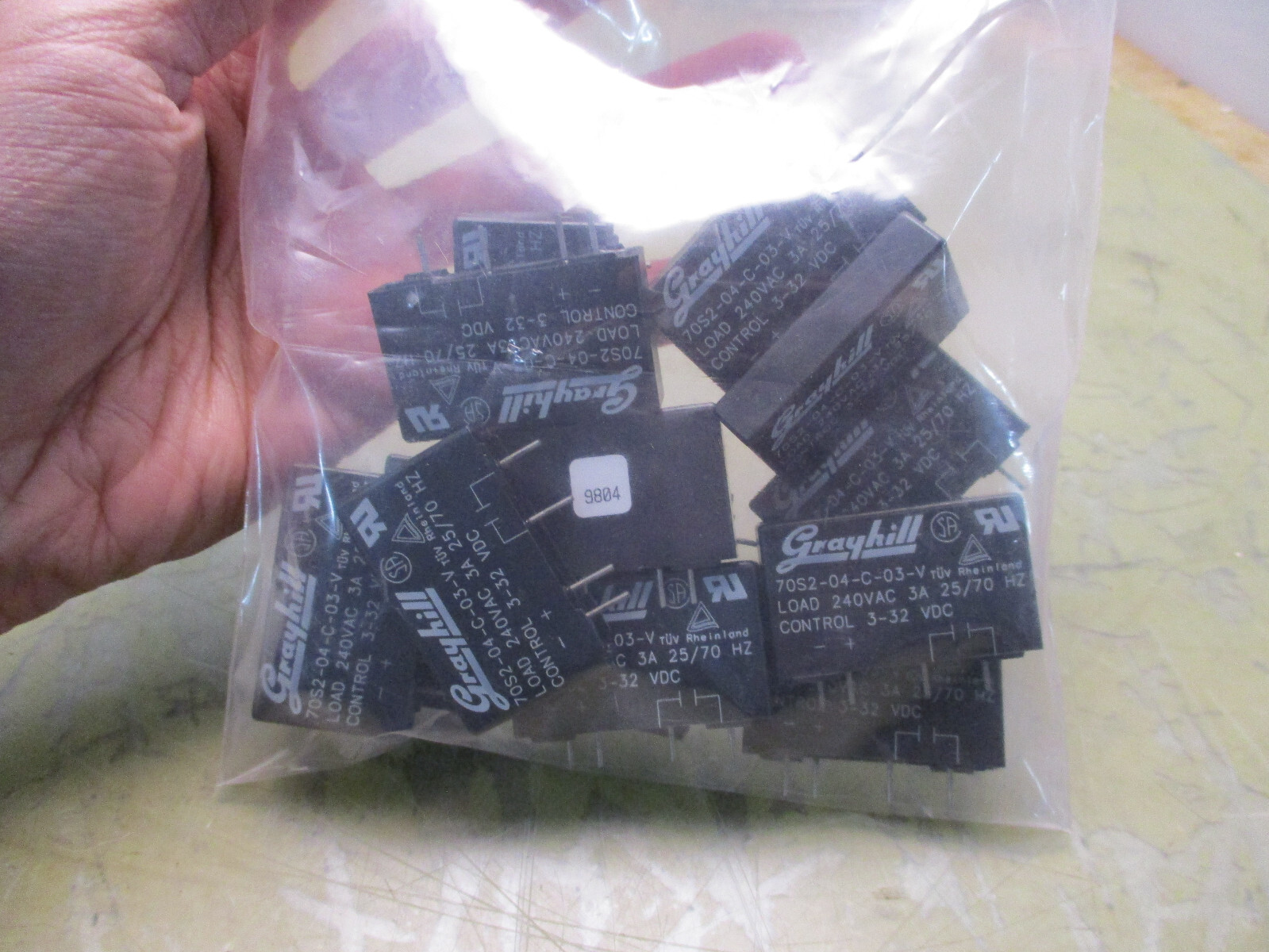 Lot of 13 Vintage Grayhill 70S2-04-C-03 240VAC 3A Solid State Relays [5*B-25]