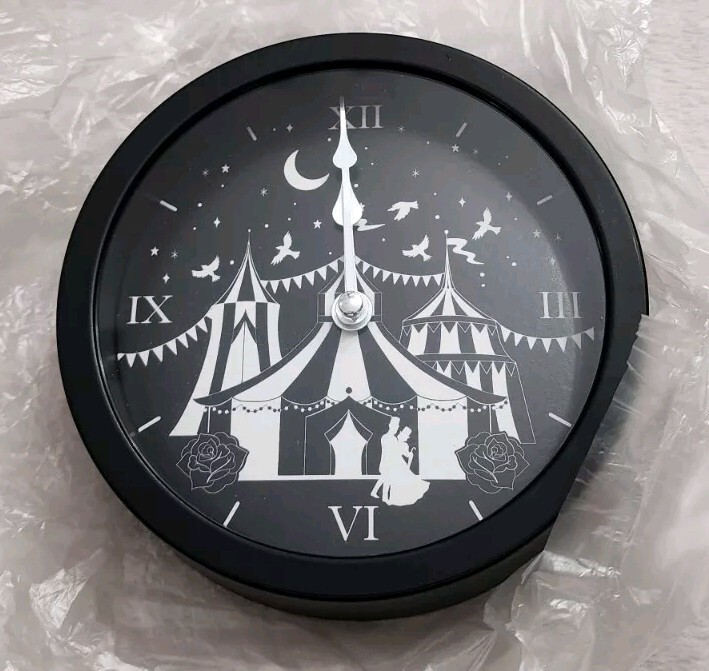 OWLCRATE APRIL 2022 DESK WALL CLOCK THE NIGHT CIRCUS LE CIRQUE DES REVES BLACK
