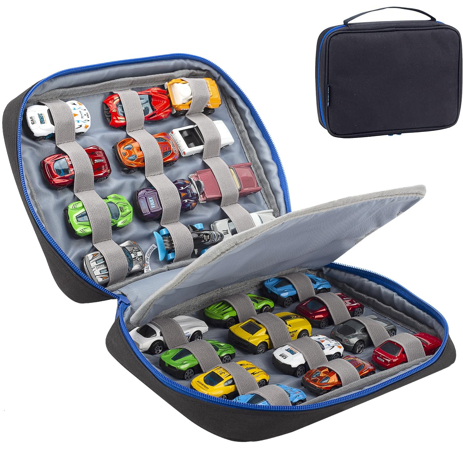 Diecast Cars Storage Case Holds 24 Cars Carry Bag for Matchbox Hot Wheels