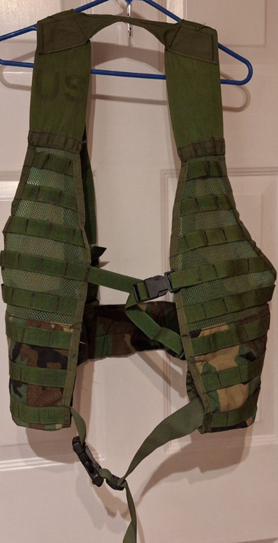 US Military Woodland BDU Molle II Fighting Load Carrier Vest Specialty Defense