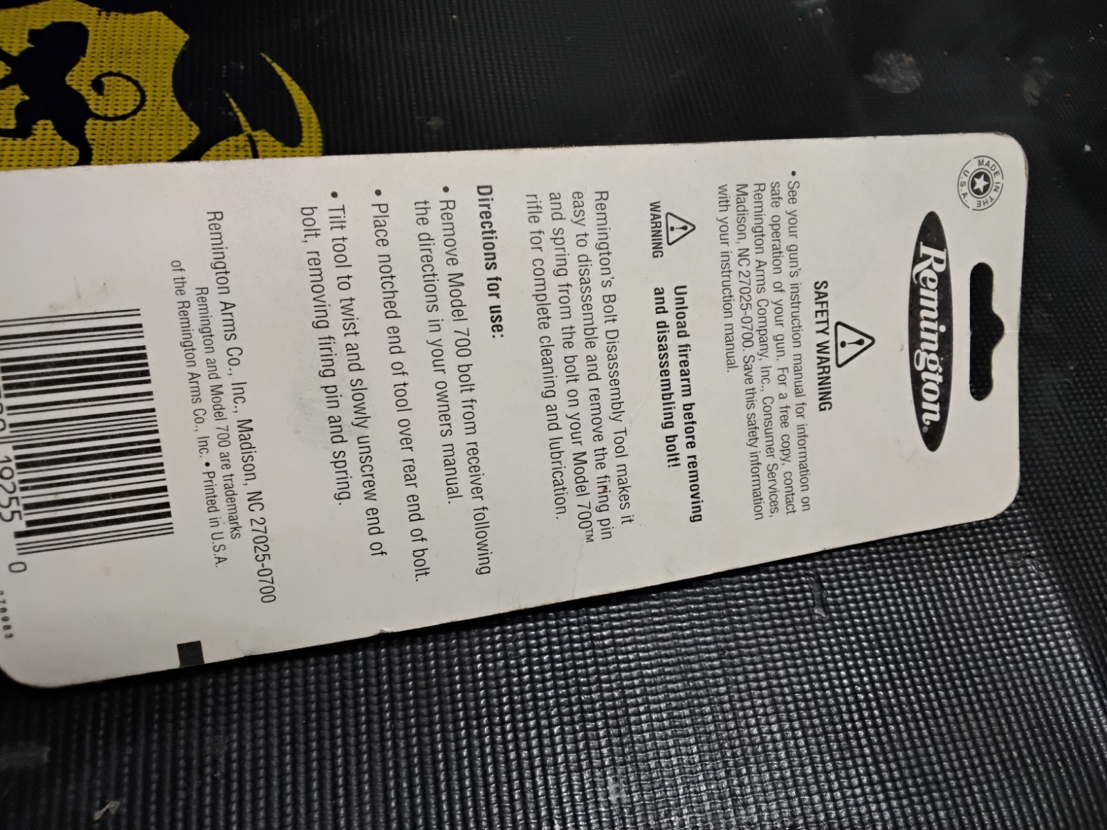 Remington Model 700 Bolt Disassembly Tool
