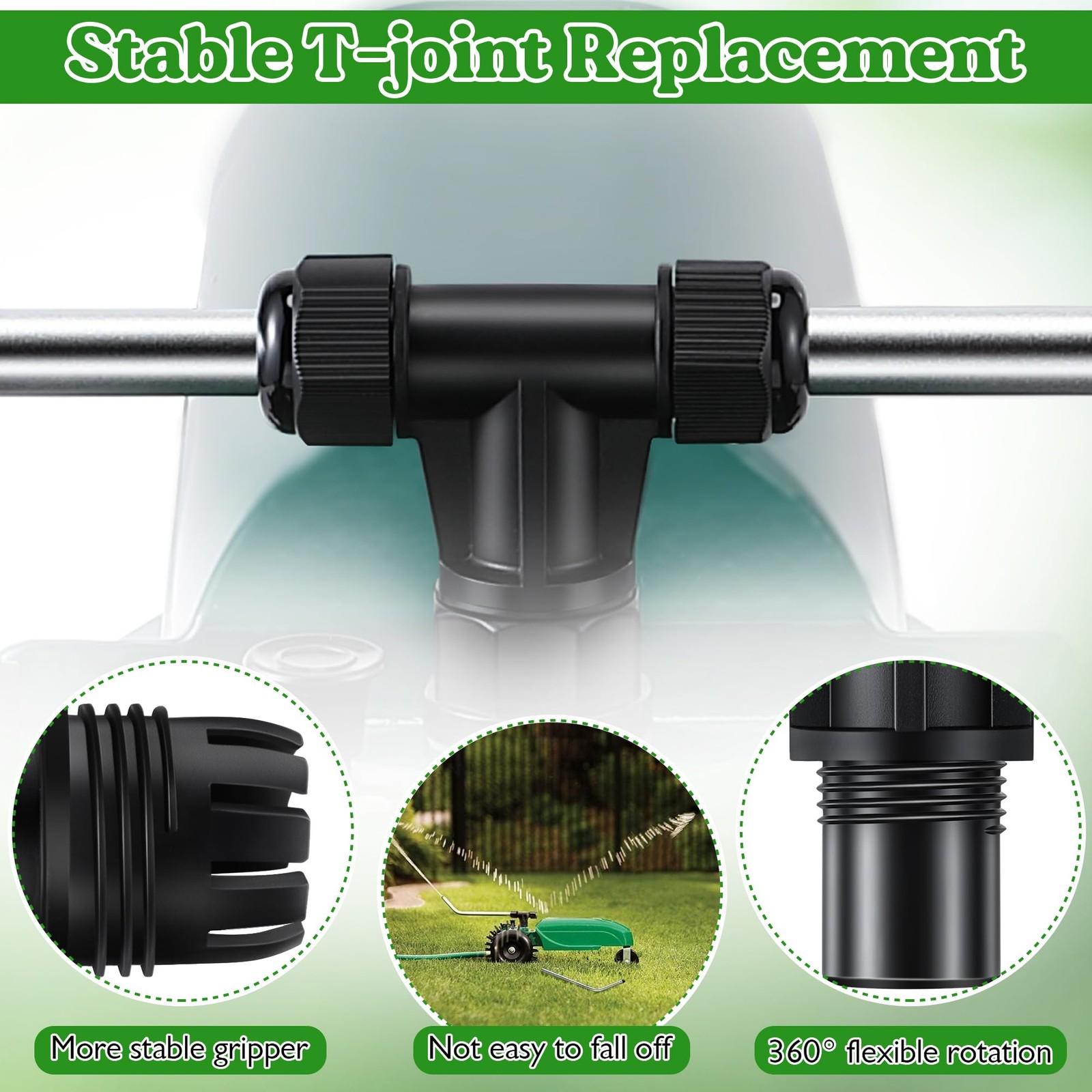 2 Set Tractor Sprinkler Parts Compatible with Orbit 58322 & Silver；Black