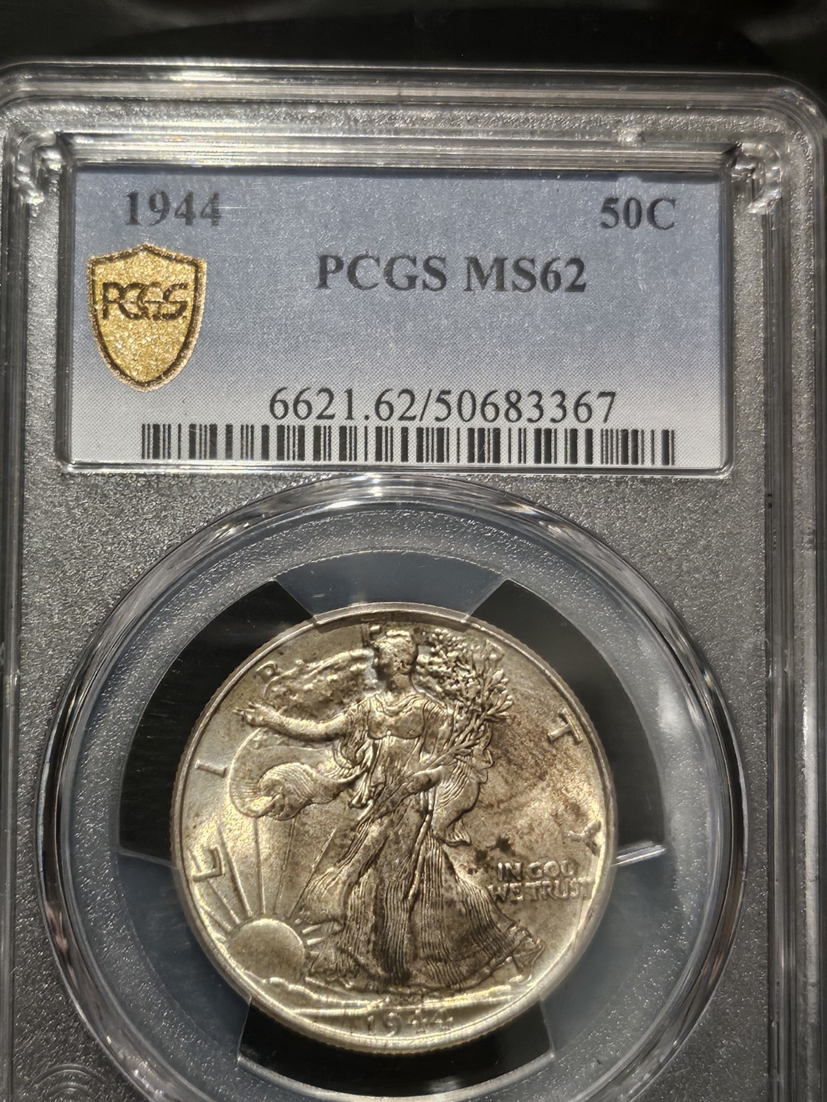 1944 Liberty Walking Half Dollar MS62 Nice Toning !!