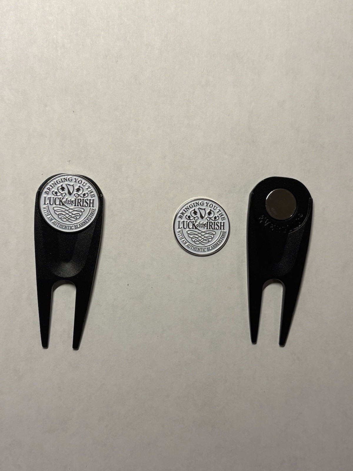 Rare Luck Of The Irish 1" Coin Golf Marker & Ergonomic Pocket Golf Divot Tool