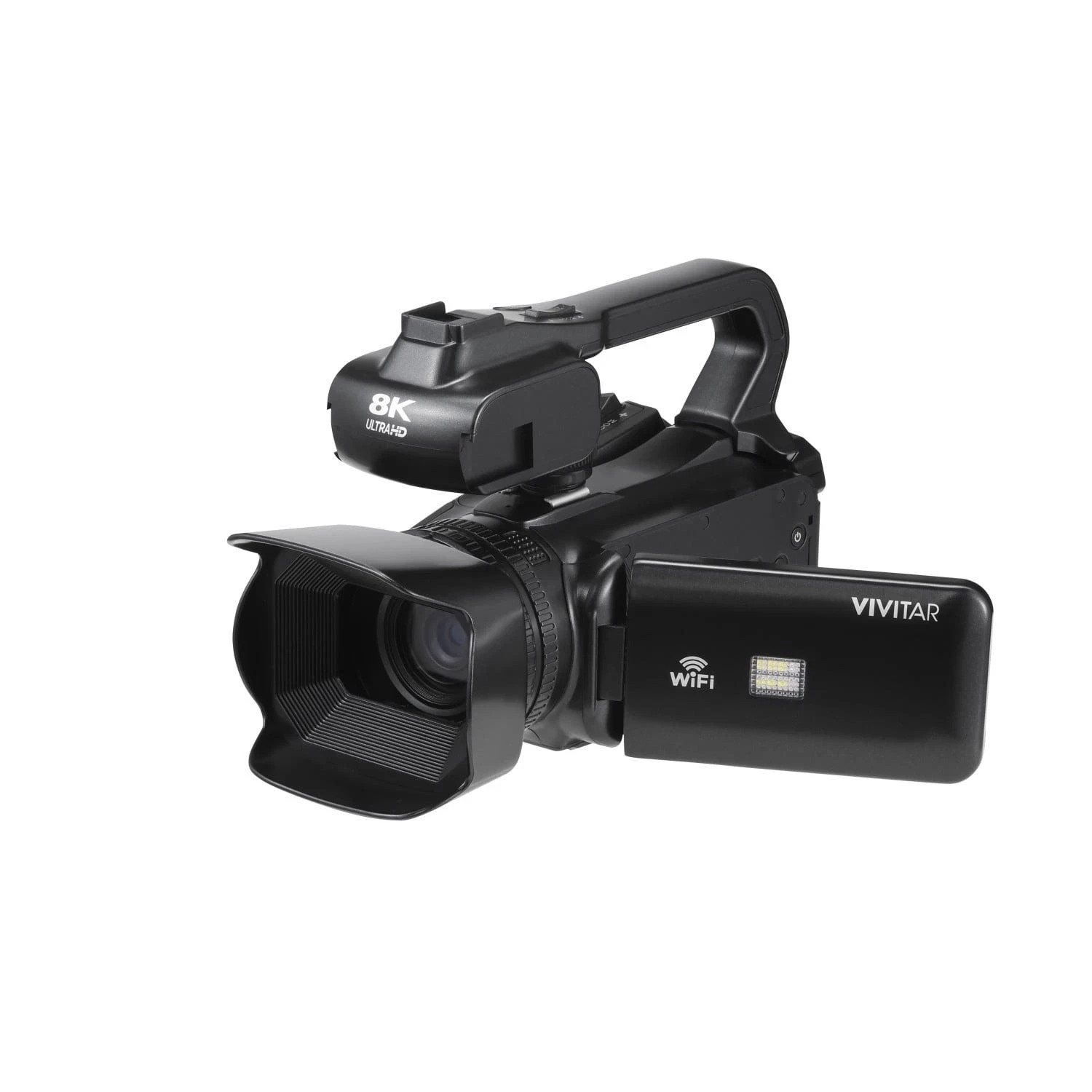 Vivitar DVRX10KIT-NOC Full Size 8K Studio Video Camcorder, 64MB, Ultra HD, Black