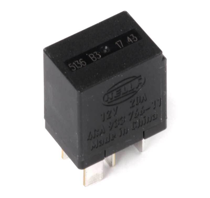 Hella Multi Purpose Relay 4-Prong Black 20 Amp For V212  SL320 E430 S550